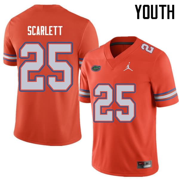 NCAA Florida Gators Jordan Scarlett Youth #25 Jordan Brand Orange Stitched Authentic College Football Jersey KOO3564HI
